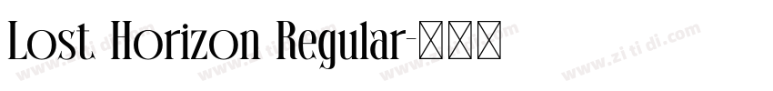 Lost Horizon Regular字体转换